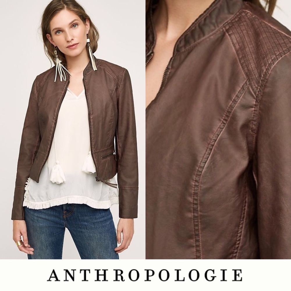 Anthropologie | “Dara” vegan leather jacket